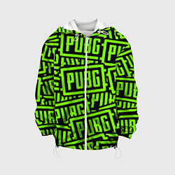 Куртка с капюшоном детская PUBG pattern game, цвет: 3D-белый