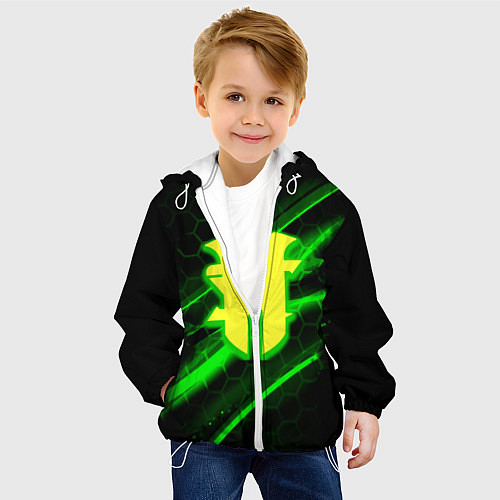 Детская куртка Starcraft 2 кислотные соты линии / 3D-Белый – фото 4