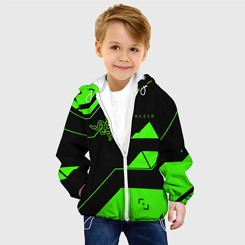 Детская куртка Razer geometry game / 3D-Белый – фото 4