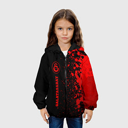 Куртка с капюшоном детская Galatasaray - red gradient по-вертикали, цвет: 3D-черный — фото 2