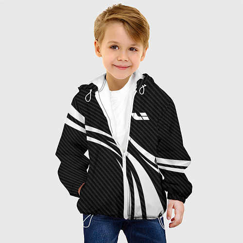 Детская куртка Lixiang - carbon black / 3D-Белый – фото 4
