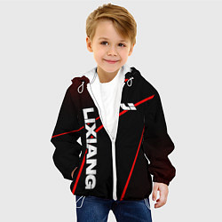 Куртка с капюшоном детская Lixiang - red line, цвет: 3D-белый — фото 2