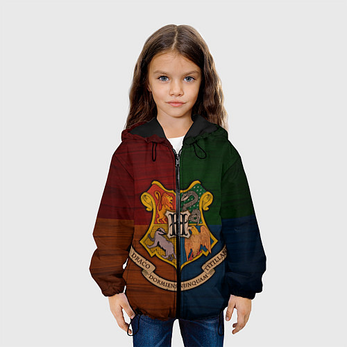 Детская куртка Hogwarts emblem / 3D-Черный – фото 3