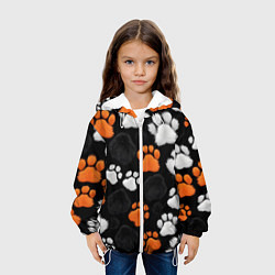 Куртка с капюшоном детская Мохнатые лапки, цвет: 3D-белый — фото 2