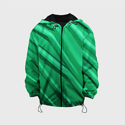 Куртка с капюшоном детская Зелёный пластик, цвет: 3D-черный