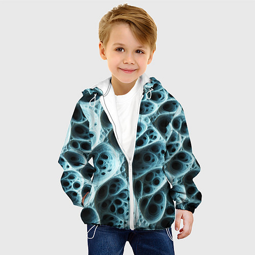 Детская куртка Белая пористая структура / 3D-Белый – фото 4