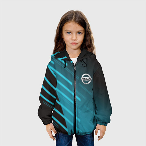 Детская куртка Nissan geometry sport / 3D-Черный – фото 3
