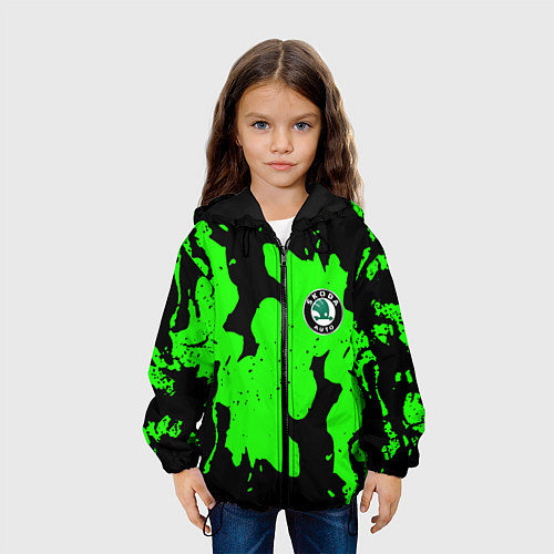 Детская куртка Skoda flame steel / 3D-Черный – фото 3