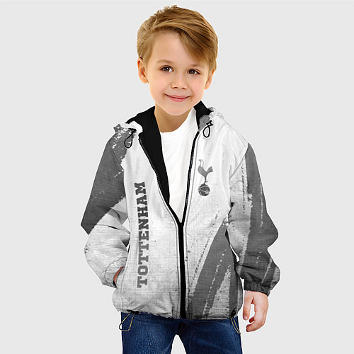 Детская куртка Tottenham - white gradient вертикально / 3D-Черный – фото 4