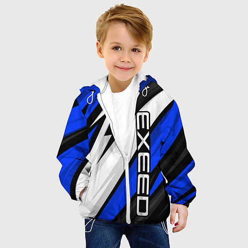 Детская куртка Exeed - blue sport / 3D-Белый – фото 4