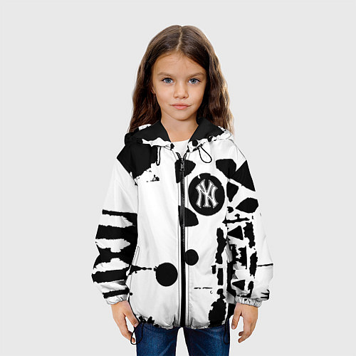 Детская куртка New York yankees - baseball team pattern / 3D-Черный – фото 3