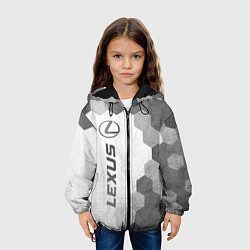 Куртка с капюшоном детская Lexus - white gradient по-вертикали, цвет: 3D-черный — фото 2