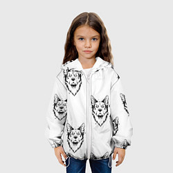 Куртка с капюшоном детская Голова собаки, цвет: 3D-белый — фото 2