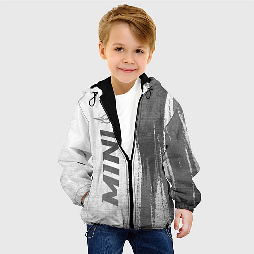 Детская куртка Mini - white gradient по-вертикали / 3D-Черный – фото 4