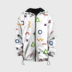 Куртка с капюшоном детская Геометрический хаос, цвет: 3D-черный