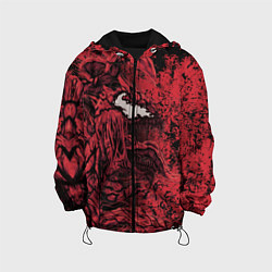 Детская куртка Красный веном текстура Карнажа