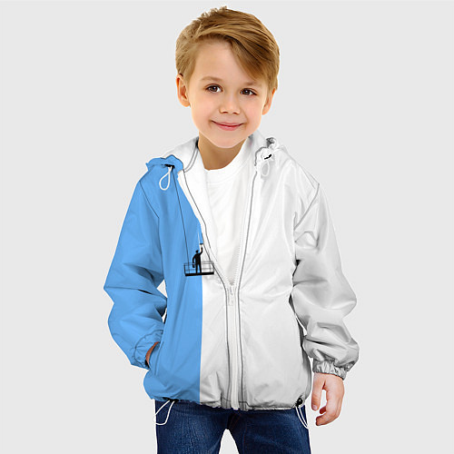 Детская куртка Моляр красит стену / 3D-Белый – фото 4