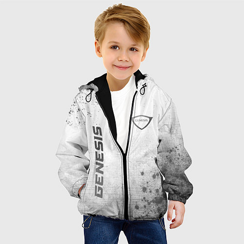 Детская куртка Genesis - white gradient вертикально / 3D-Черный – фото 4