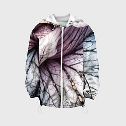Куртка с капюшоном детская Раскрытый цветок, цвет: 3D-белый
