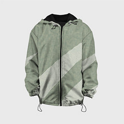 Куртка с капюшоном детская Светлый серо-зелёный абстрактный, цвет: 3D-черный