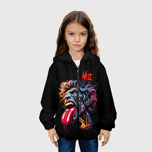 Детская куртка Mick Jagger - Rolling Stones / 3D-Черный – фото 3