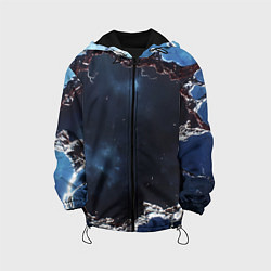 Куртка с капюшоном детская Объемная дыра в стене текстура, цвет: 3D-черный