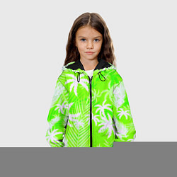 Куртка с капюшоном детская Кислотные тропики, цвет: 3D-черный — фото 2