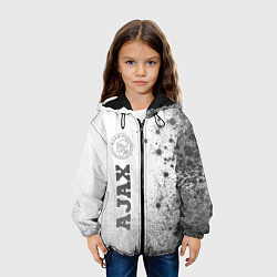 Куртка с капюшоном детская Ajax - white gradient по-вертикали, цвет: 3D-черный — фото 2