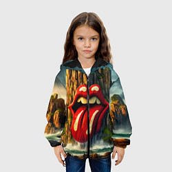 Куртка с капюшоном детская Rolling Stones - sea rocks, цвет: 3D-черный — фото 2