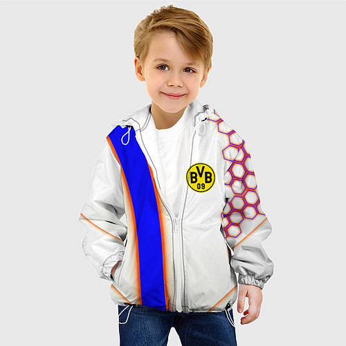 Детская куртка Borussia geometry sport / 3D-Белый – фото 4
