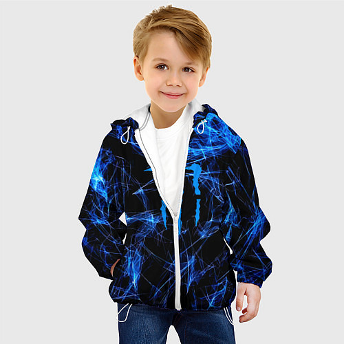 Детская куртка Monster energy искры дымы / 3D-Белый – фото 4