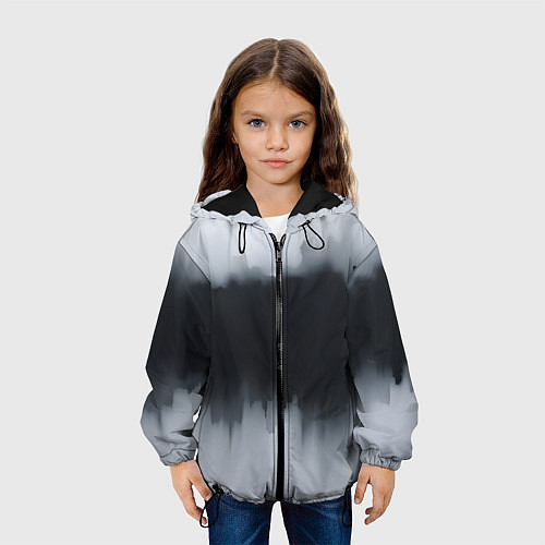 Детская куртка Разводы черной краски / 3D-Черный – фото 3