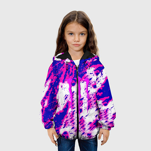 Детская куртка Monster energy краски гранж / 3D-Черный – фото 3