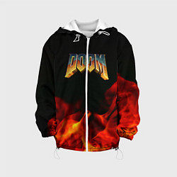 Детская куртка Doom огненная текстура