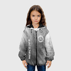 Куртка с капюшоном детская Mercedes - grey gradient вертикально, цвет: 3D-черный — фото 2
