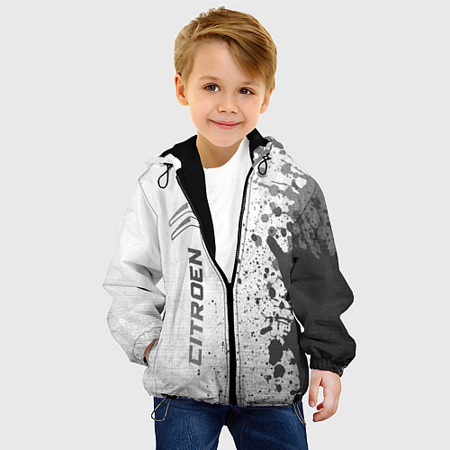 Детская куртка Citroen - white gradient по-вертикали / 3D-Черный – фото 4
