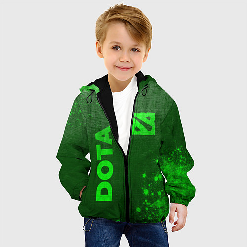 Детская куртка Dota - green gradient вертикально / 3D-Черный – фото 4