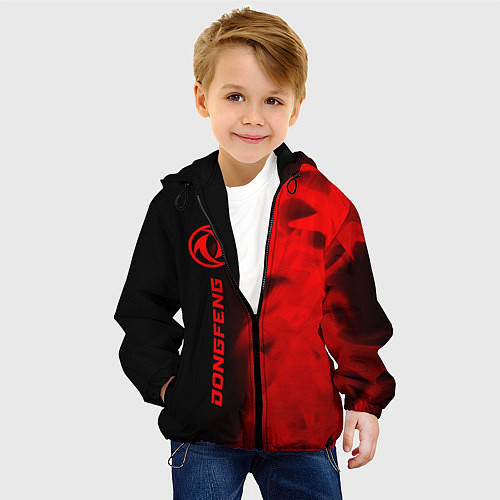 Детская куртка Dongfeng - red gradient по-вертикали / 3D-Черный – фото 4