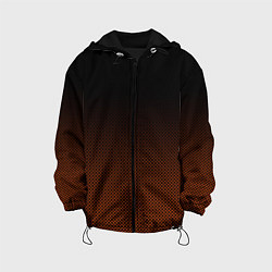 Детская куртка Градиент тёмный чёрно-оранжевый