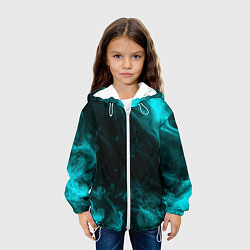 Куртка с капюшоном детская Neon smoke, цвет: 3D-белый — фото 2