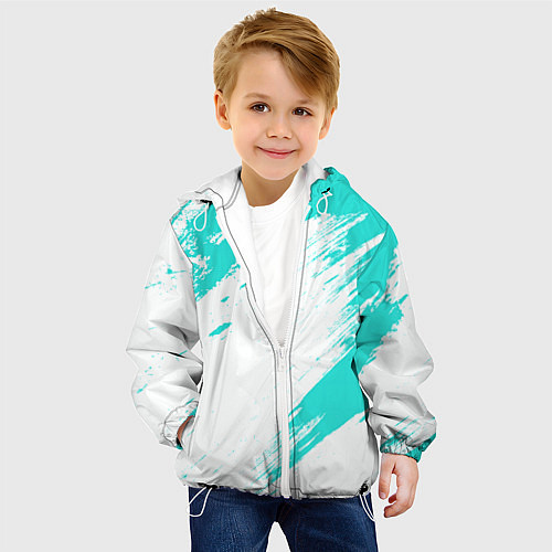 Детская куртка Color white light blue / 3D-Белый – фото 4