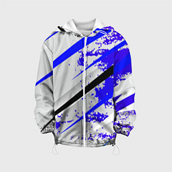Куртка с капюшоном детская Color white blue, цвет: 3D-белый