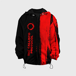 Куртка с капюшоном детская The Callisto Protocol - red gradient по-вертикали, цвет: 3D-черный
