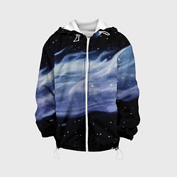 Детская куртка Синяя волна в космосе - текстура