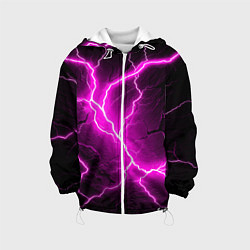 Куртка с капюшоном детская The color is pink and black, цвет: 3D-белый