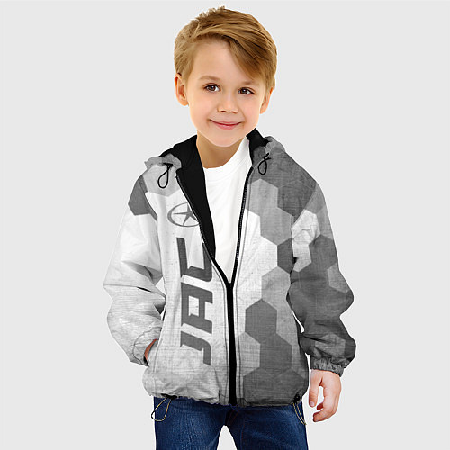 Детская куртка JAC - white gradient по-вертикали / 3D-Черный – фото 4