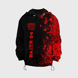 Куртка с капюшоном детская Bayer 04 - red gradient по-вертикали, цвет: 3D-черный