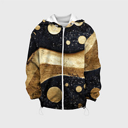 Детская куртка Золотая объемная абстракция - текстура