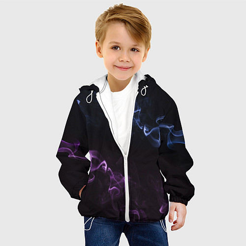 Детская куртка Color black blue pink / 3D-Белый – фото 4