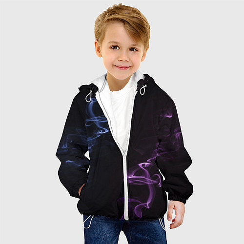 Детская куртка Color black blue pink / 3D-Белый – фото 4